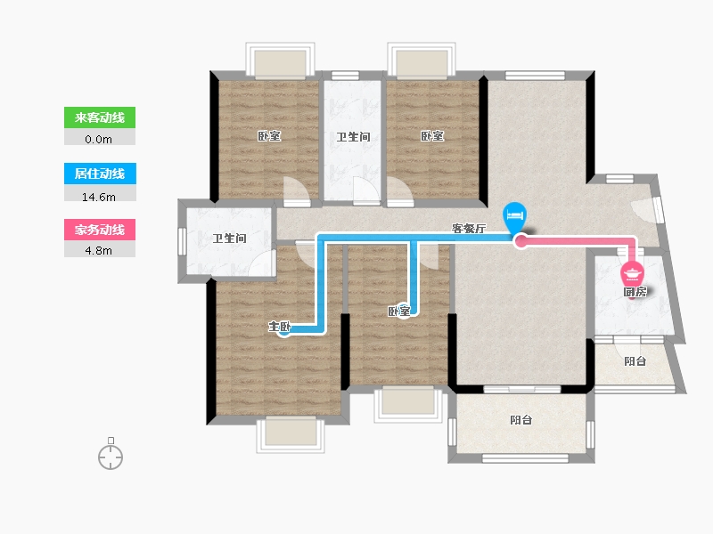 广东省-东莞市-碧海云天海岸城-113.93-户型库-动静线