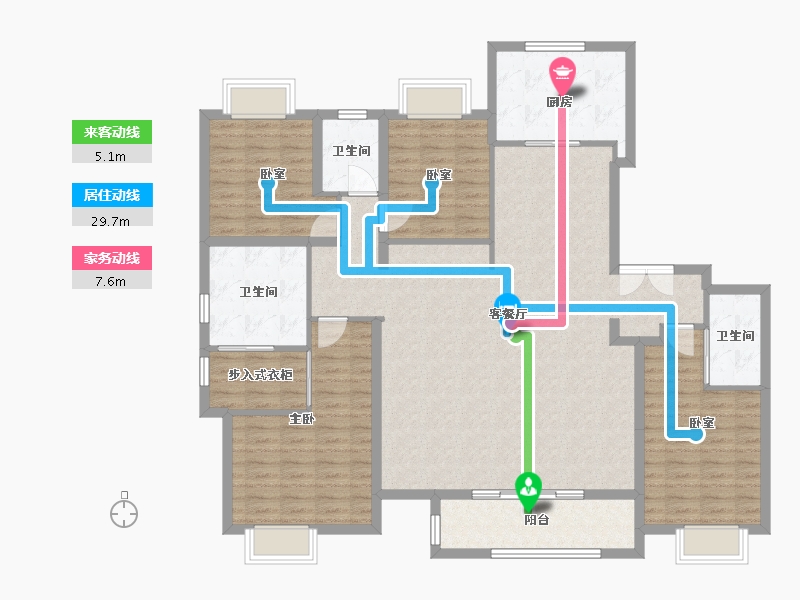 上海-上海市-天安豪园二期-150.39-户型库-动静线