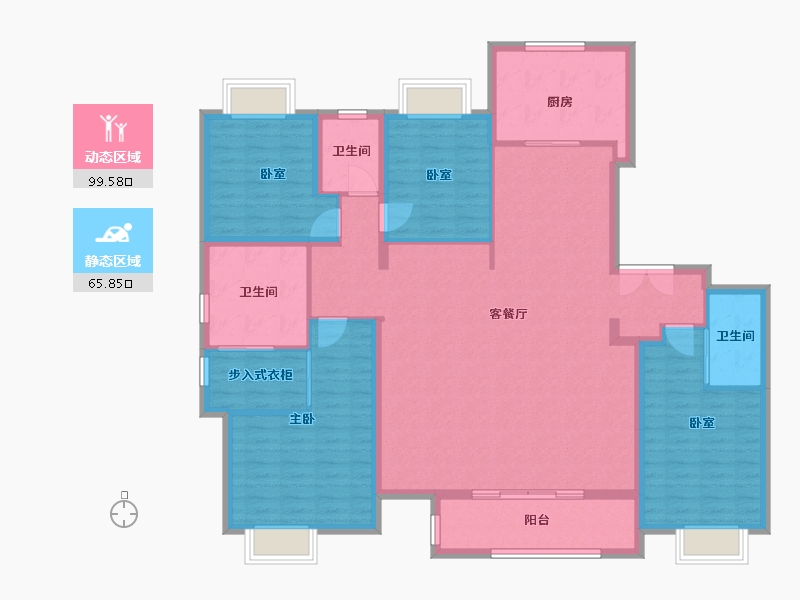 上海-上海市-天安豪园二期-150.39-户型库-动静分区