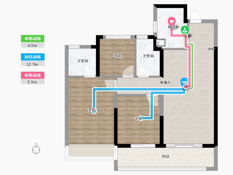 浙江省-温州市-凯迪新城博科园-84.49-户型库-动静线