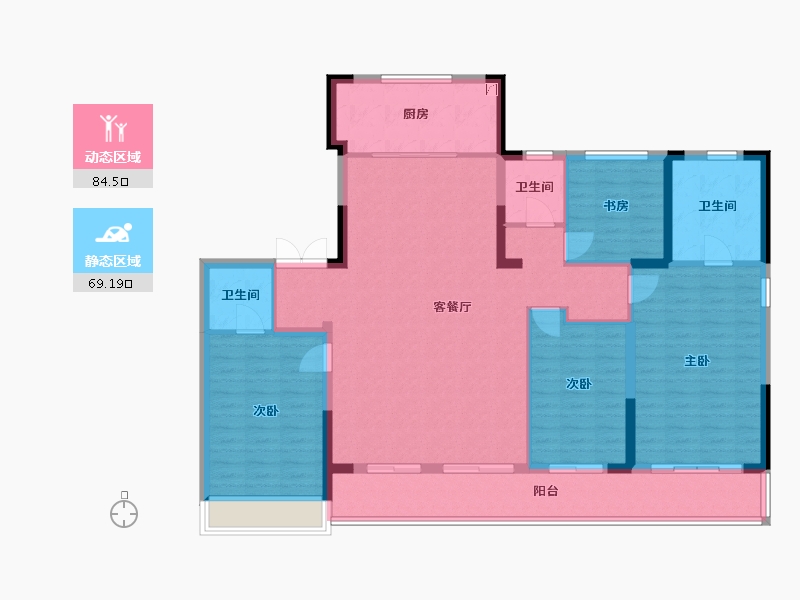 浙江省-温州市-金地商置碧桂园玉苍峯汇-140.00-户型库-动静分区