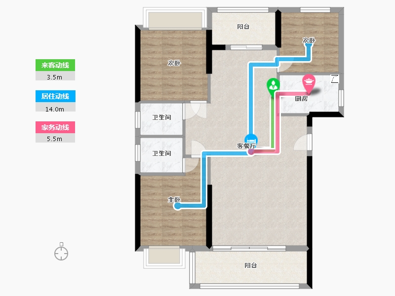 广东省-揭阳市-华泰豪庭-125.00-户型库-动静线