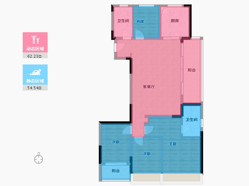 浙江省-温州市-华润置地悦未来-104.71-户型库-动静分区