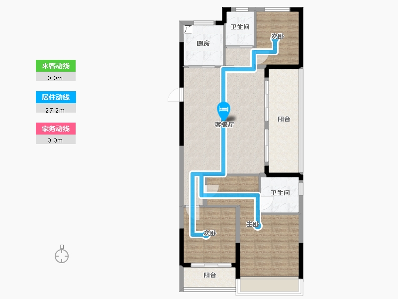 浙江省-温州市-华润置地悦未来-96.00-户型库-动静线