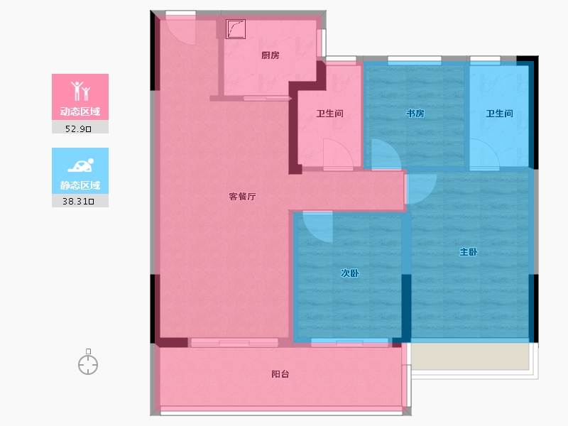 浙江省-温州市-华润置地悦未来-81.60-户型库-动静分区