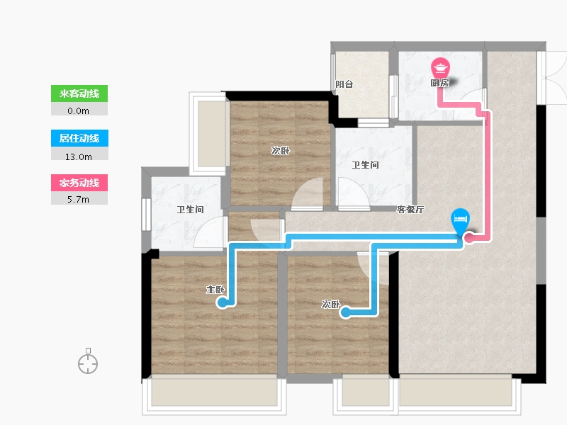 四川省-泸州市-玖臣壹品-72.00-户型库-动静线