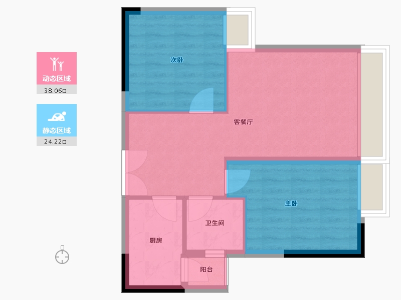 四川省-泸州市-玖臣壹品-55.99-户型库-动静分区