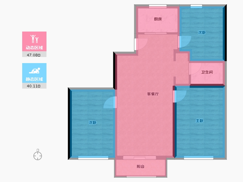 内蒙古自治区-呼和浩特市-慧谷上品二期-78.08-户型库-动静分区