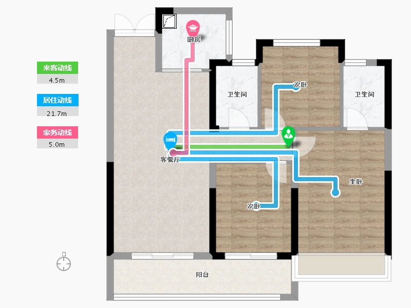 浙江省-温州市-新宏地大诚万象风华-87.20-户型库-动静线