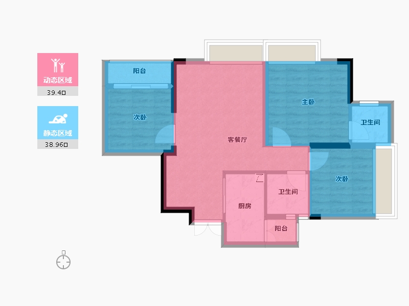 四川省-泸州市-玖臣壹品-70.00-户型库-动静分区