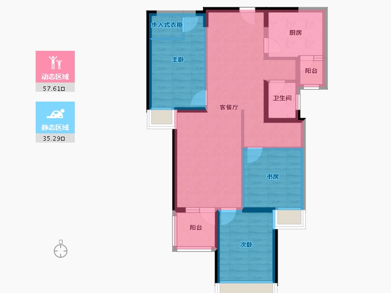 湖北省-武汉市-红桥城尚都-82.41-户型库-动静分区