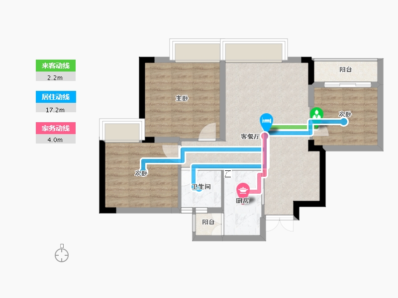 四川省-泸州市-玖臣壹品-66.99-户型库-动静线