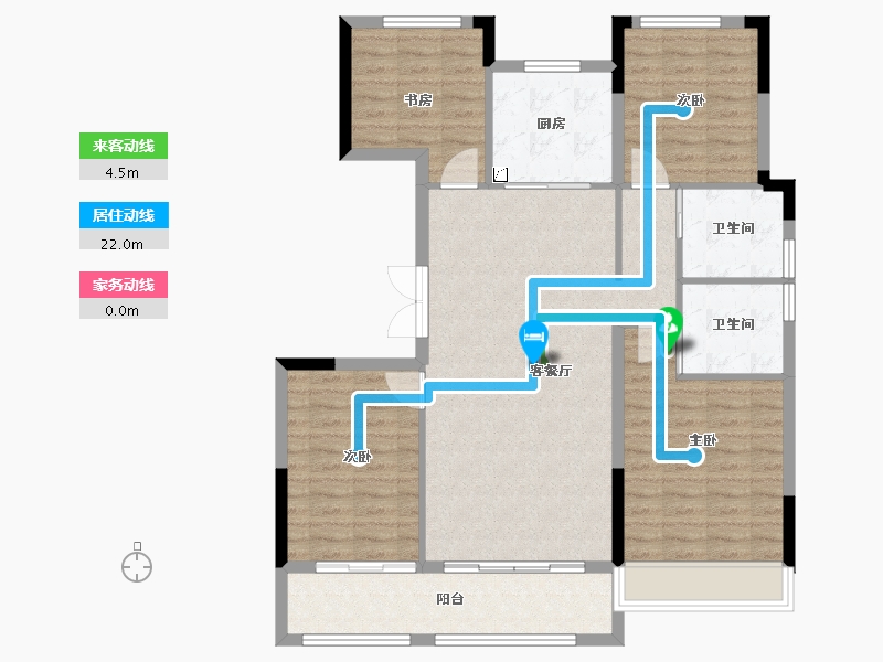 山东省-泰安市-绿城桃李春风-107.89-户型库-动静线