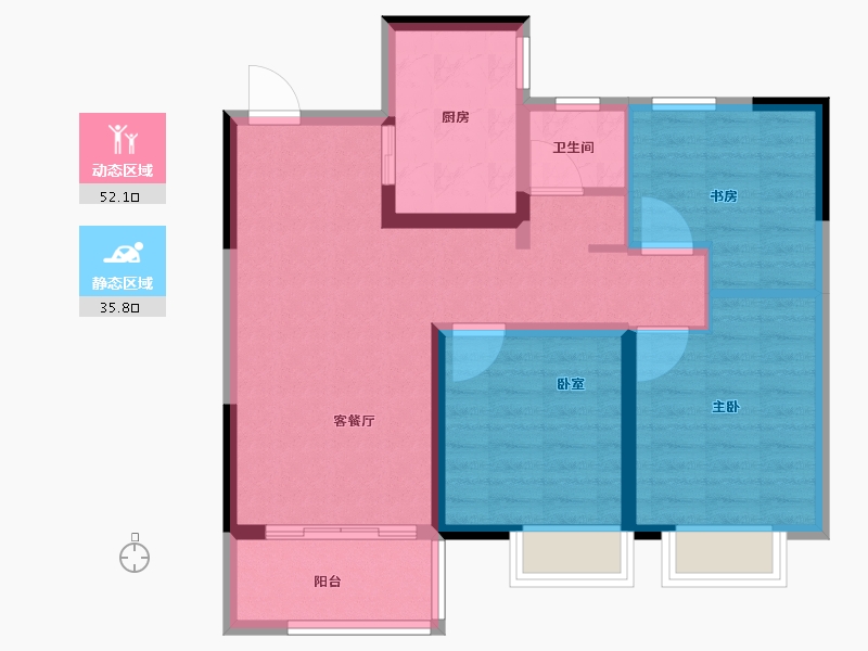 山东省-济南市-融润璟城-78.41-户型库-动静分区