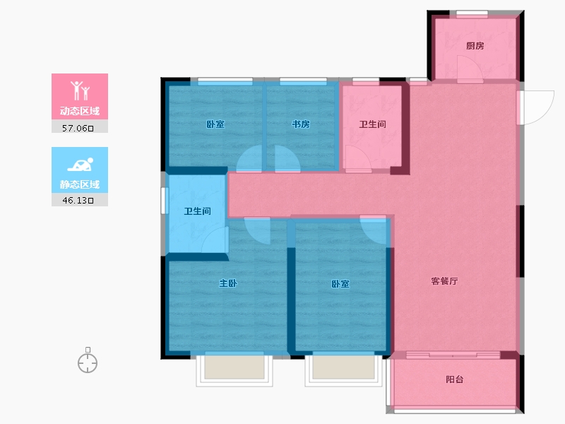 山东省-济南市-融润璟城-92.00-户型库-动静分区