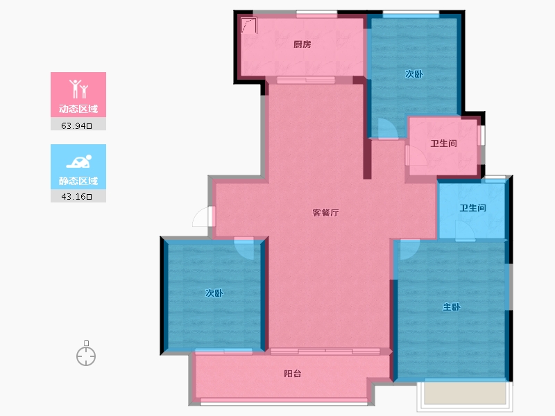 山东省-济南市-中电建国誉府-95.99-户型库-动静分区