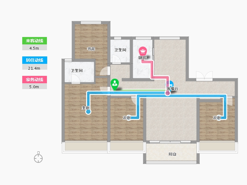 山东省-济南市-越秀麓端府-113.00-户型库-动静线