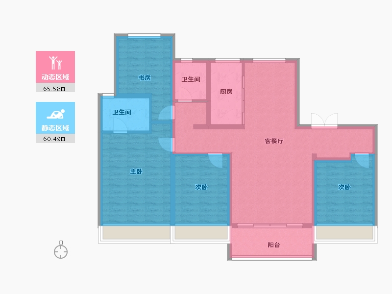 山东省-济南市-越秀麓端府-113.00-户型库-动静分区