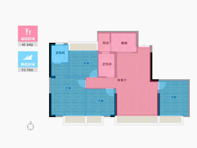 四川省-泸州市-玖臣壹品-87.00-户型库-动静分区