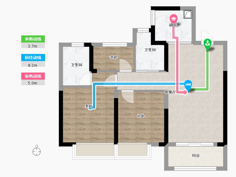 浙江省-温州市-大诚都会中心-71.23-户型库-动静线