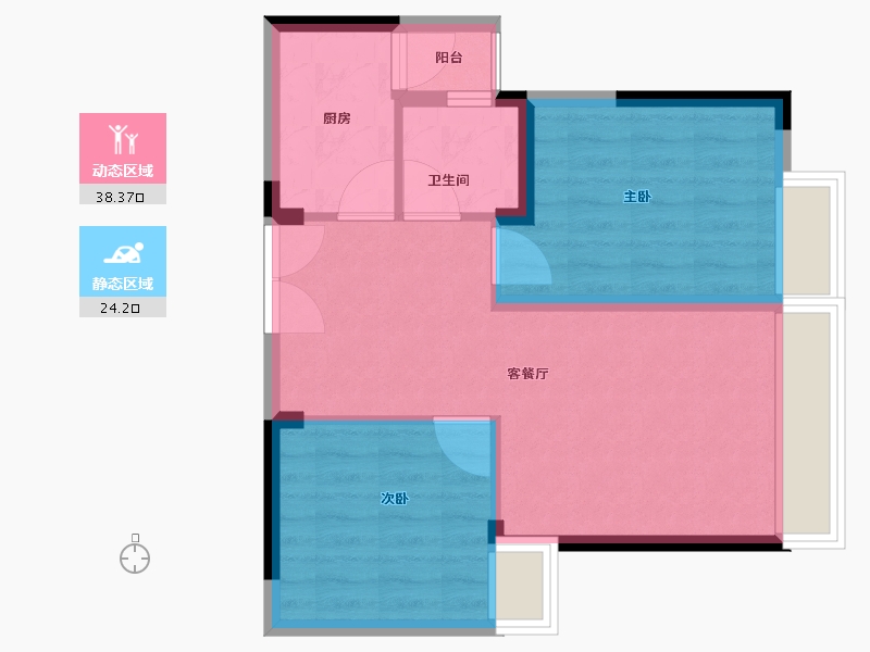 四川省-泸州市-玖臣壹品-56.00-户型库-动静分区