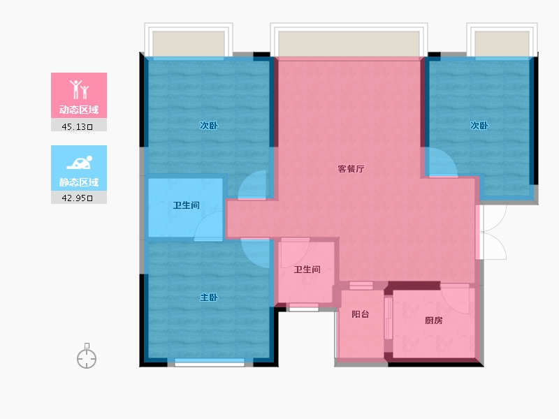 四川省-泸州市-玖臣壹品-79.00-户型库-动静分区