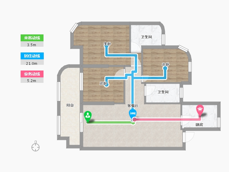 湖北省-荆州市-楚天都市·信园-89.00-户型库-动静线