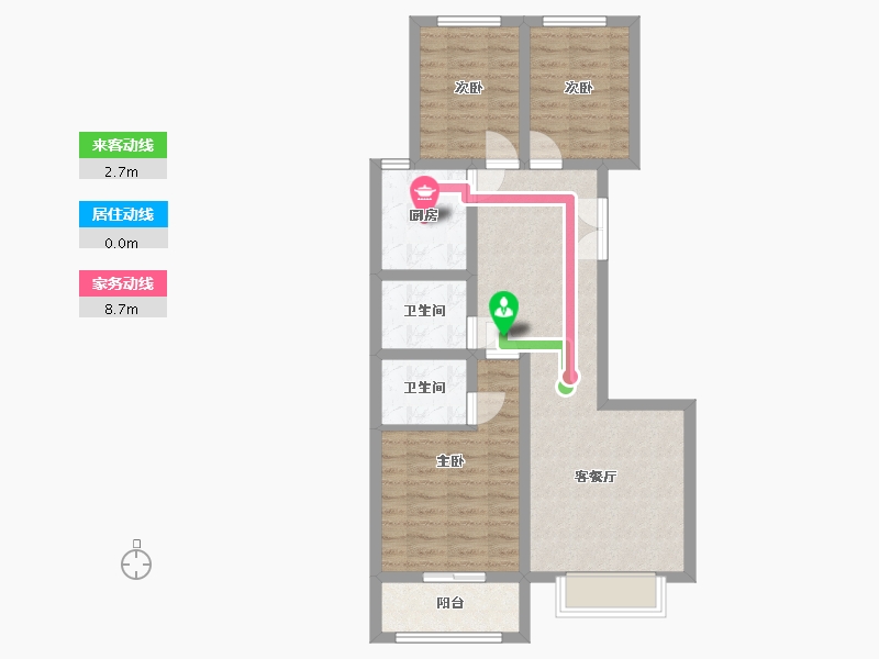 山西省-晋中市-经天壹号-90.00-户型库-动静线