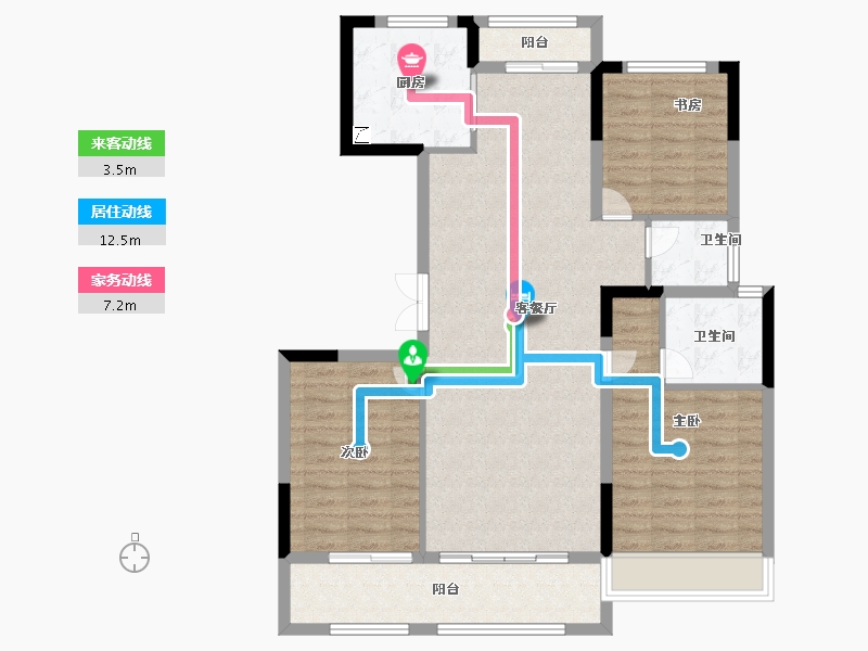 山东省-泰安市-绿城桃李春风-99.83-户型库-动静线