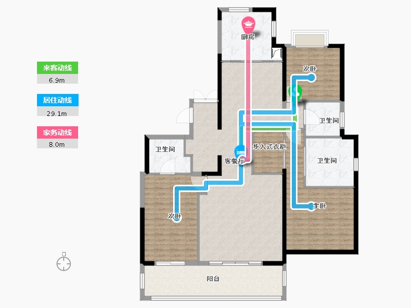 湖北省-武汉市-宸嘉100-160.01-户型库-动静线