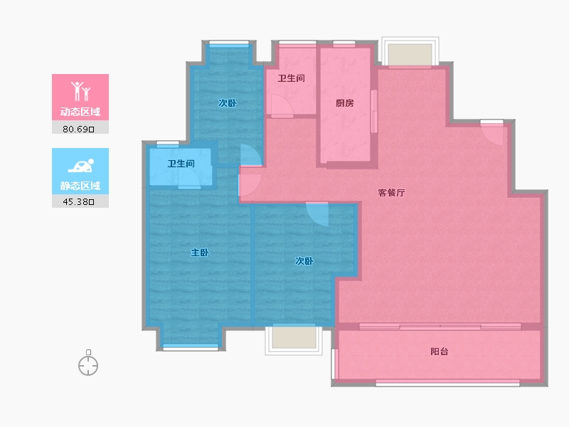 江苏省-南通市-春晓雅苑-115.00-户型库-动静分区