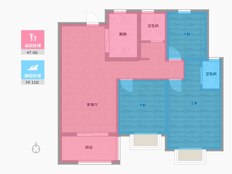 湖北省-武汉市-光明府-120.00-户型库-动静分区