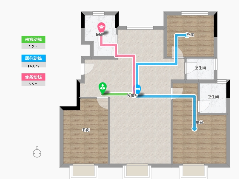 山东省-东营市-汇华学府大院-96.00-户型库-动静线