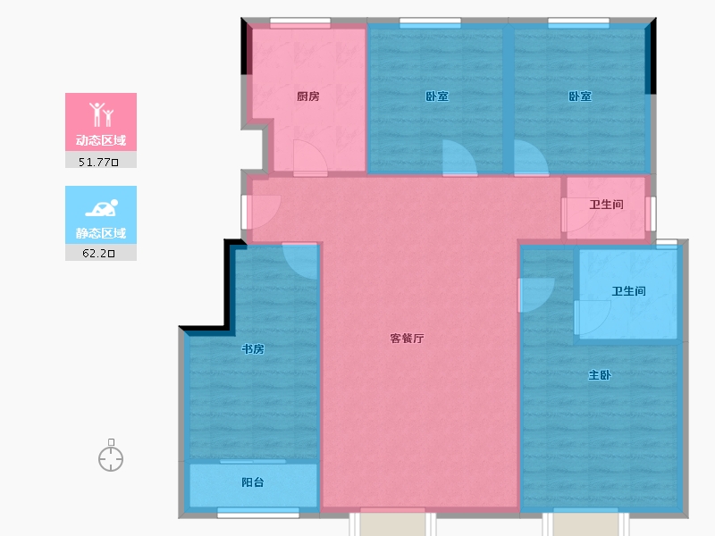 山东省-东营市-汇华学府大院-104.00-户型库-动静分区