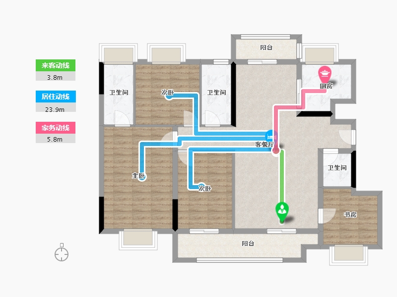 广东省-东莞市-华侨城云瑞府-119.29-户型库-动静线