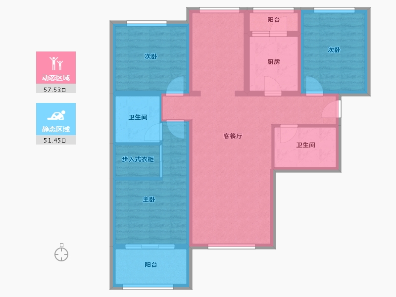 北京-北京市-红木林-南区-104.00-户型库-动静分区