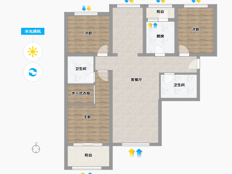 北京-北京市-红木林-南区-104.00-户型库-采光通风