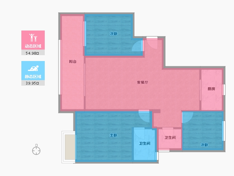 山东省-烟台市-玲珑玺悦府小区-100.00-户型库-动静分区