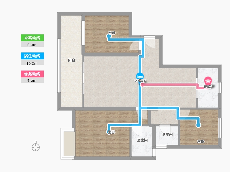 山东省-烟台市-玲珑玺悦府小区-100.00-户型库-动静线