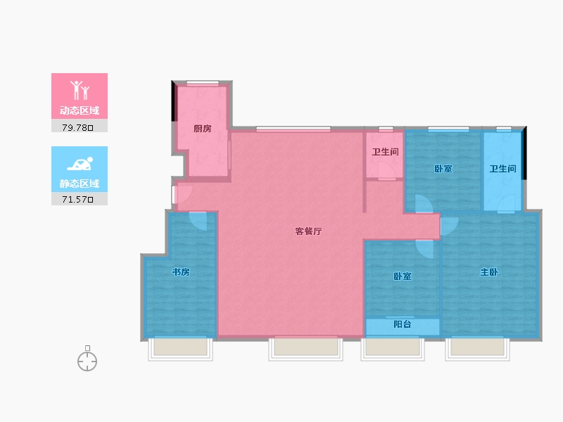 山东省-东营市-汇华学府大院-140.12-户型库-动静分区