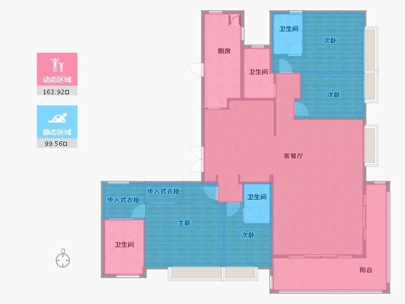 湖北省-武汉市-宸嘉100-244.01-户型库-动静分区