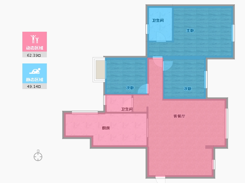 四川省-乐山市-太泉-123.40-户型库-动静分区