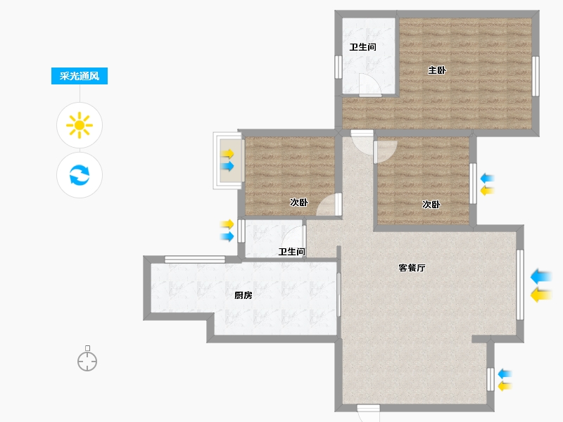 四川省-乐山市-太泉-123.40-户型库-采光通风