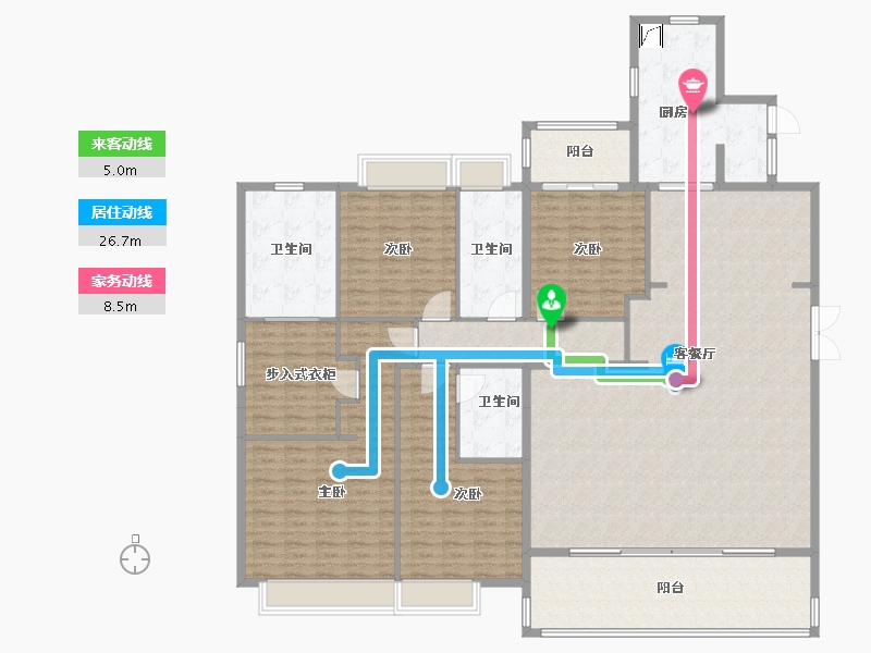 湖北省-武汉市-宸嘉100-225.60-户型库-动静线