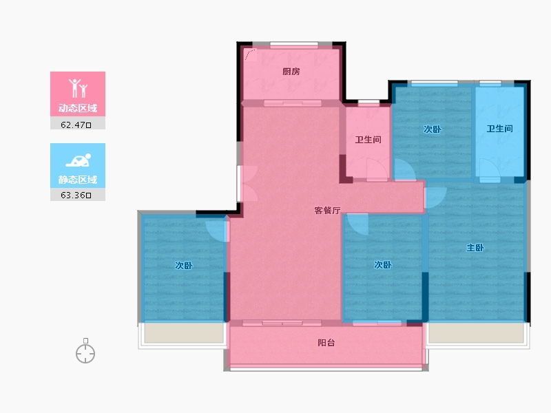 浙江省-温州市-新鸿君品雅苑-114.10-户型库-动静分区