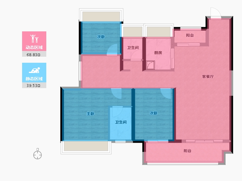 湖南省-常德市-旭辉国际新城-97.00-户型库-动静分区