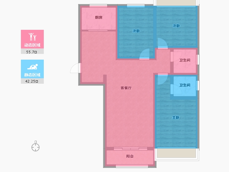 河南省-驻马店市-上蔡县龙祥花园-97.00-户型库-动静分区