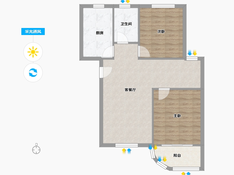 福建省-厦门市-前埔北区二里-83.00-户型库-采光通风