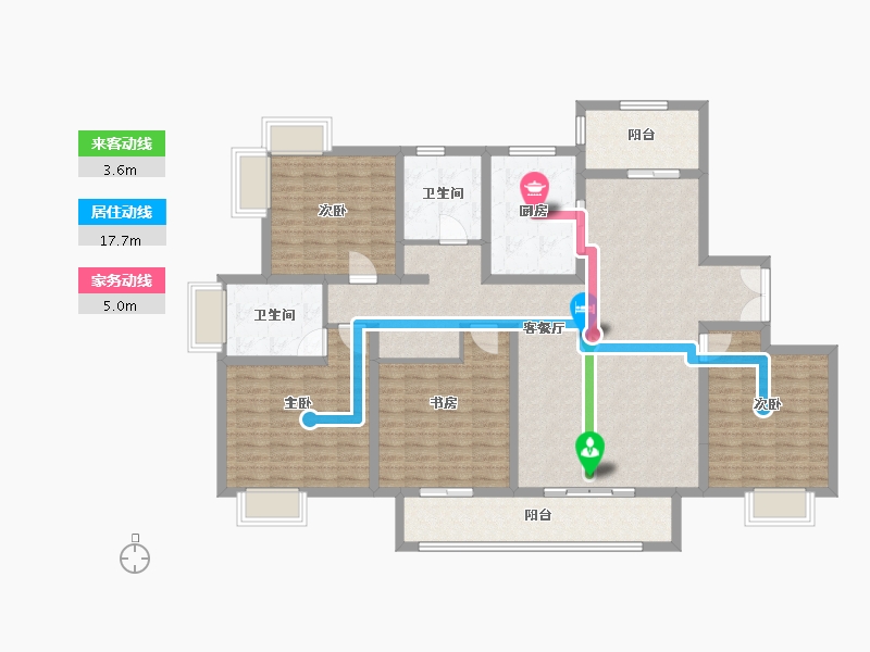 上海-上海市-凤凰城-144.00-户型库-动静线