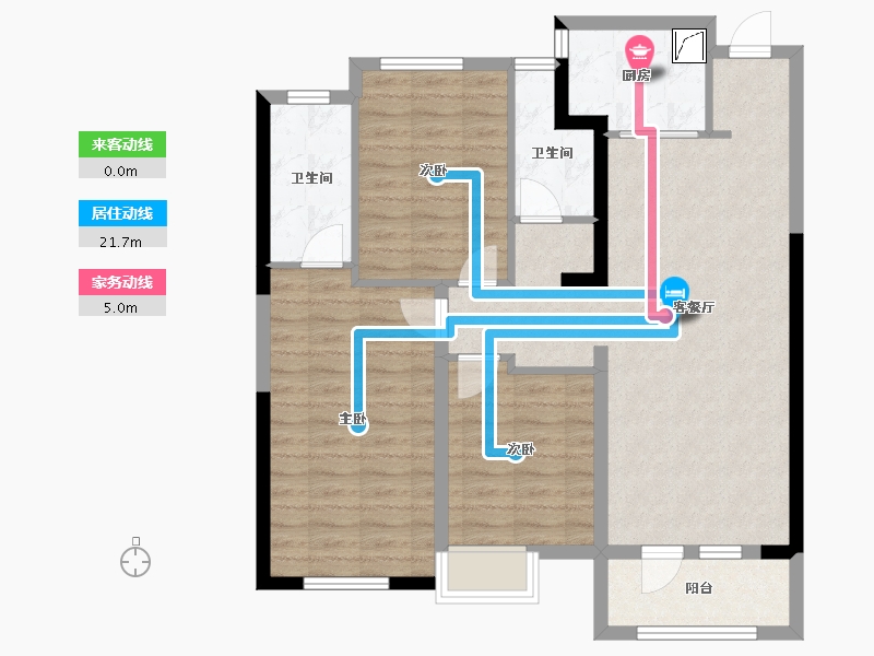 湖北省-武汉市-金地兰亭大境-91.35-户型库-动静线